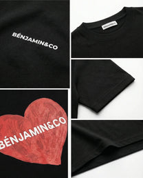 "Heart T-Shirt | Black - Premium 280 GSM Oversized Fit"